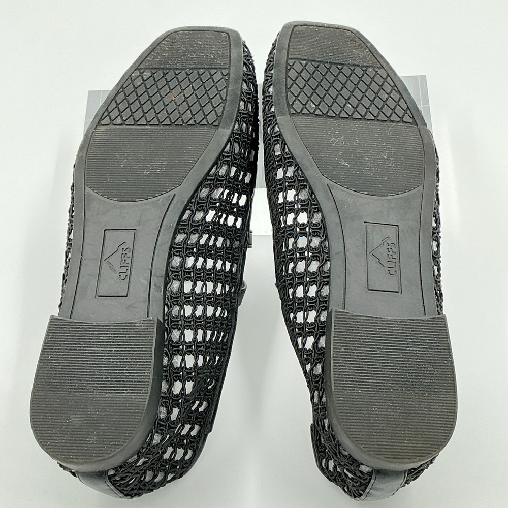 Cliffs White Mountain Size 8 Black Mesh Mary Jane Double Strap Flats NEW - Picture 8 of 13